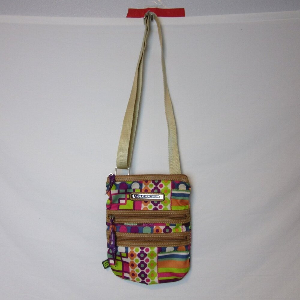 Lily Bloom Crossbody Floral Purse Multicolor Bright Zip Adjustable Pockets
